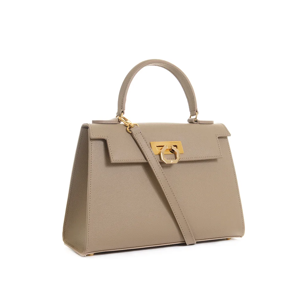 カルボッティ　エレナ　CARBOTTI ELENA Elena leather handbag - Taupe - Carbotti