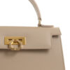Elena leather handbag - Taupe - Image 3