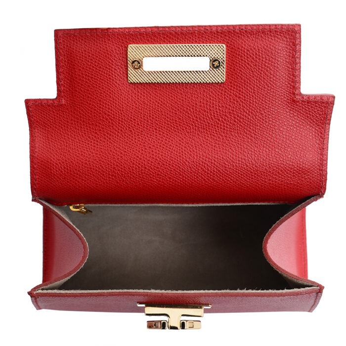 Licia leather handbag - Red - Image 5