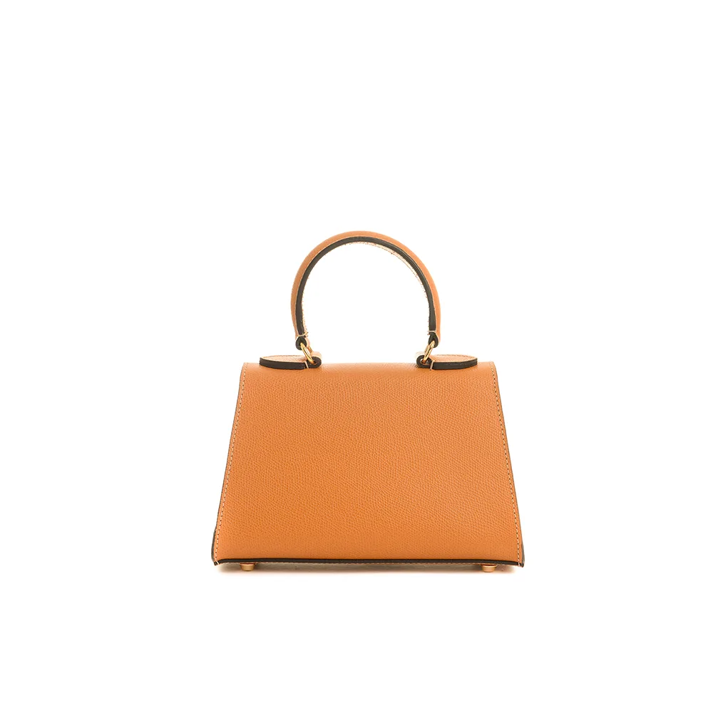 Licia leather handbag - Honey - Carbotti