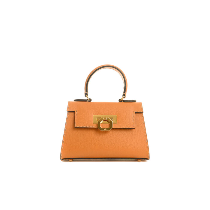 Licia leather handbag - Honey - Image 2