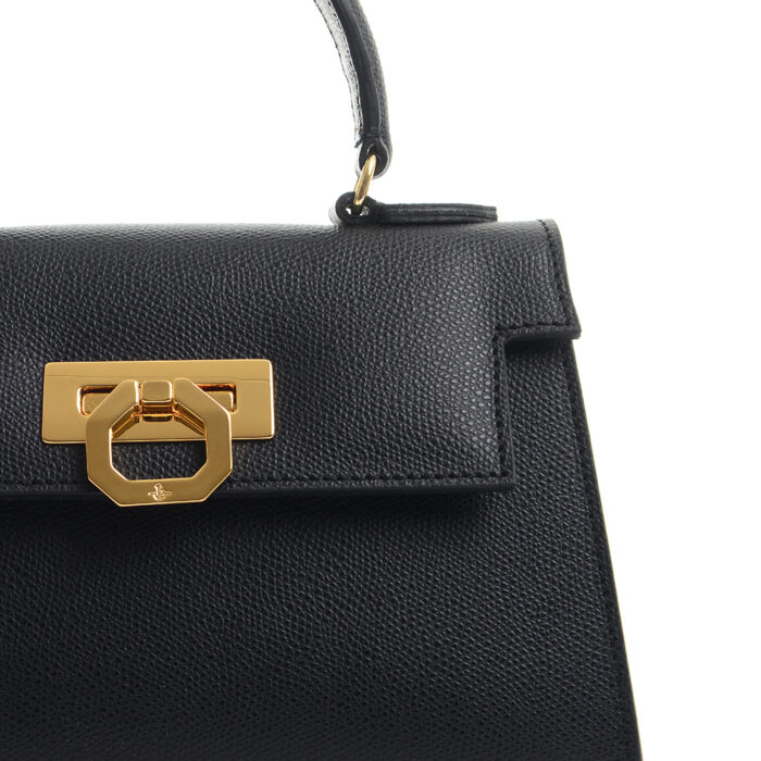 Greta leather handbag - Black - Image 3