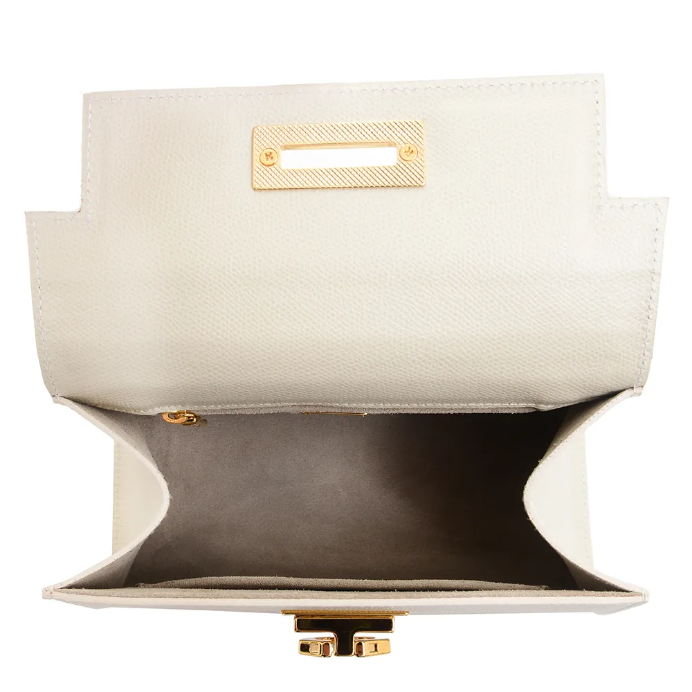 Greta leather handbag - Beige - Carbotti
