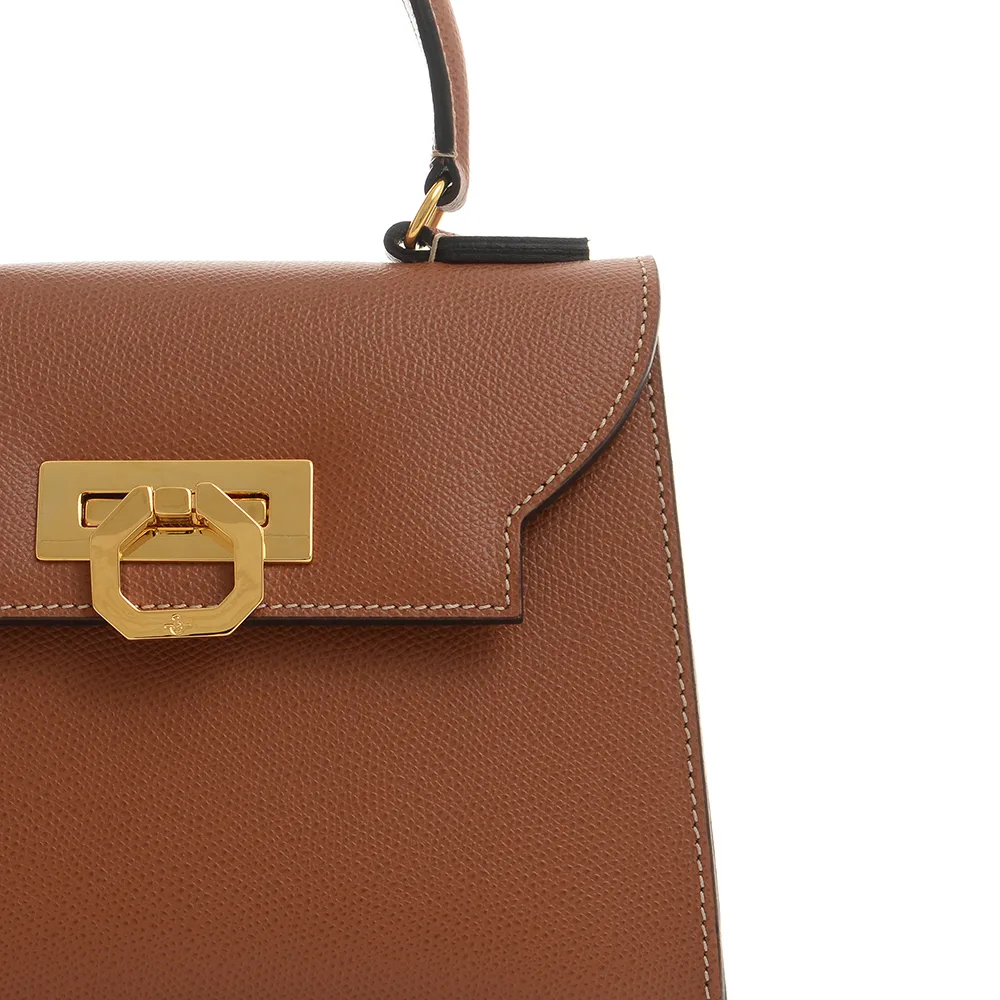 Erika leather handbag - Tan - Carbotti %