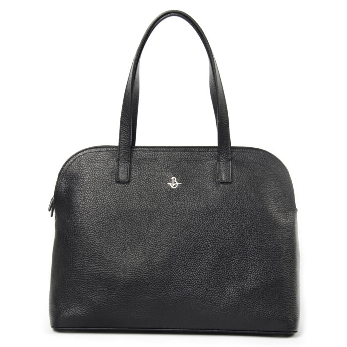 Marina leather handbag - Black - Image 2