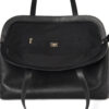 Marina leather handbag - Black - Image 4