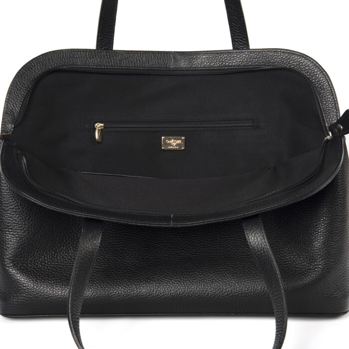 Marina leather handbag - Black - Image 4