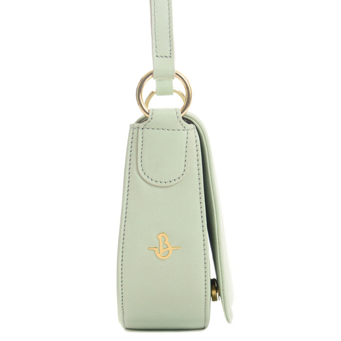 Sara leather handbag -  Skyline calfskin green jade - Image 4