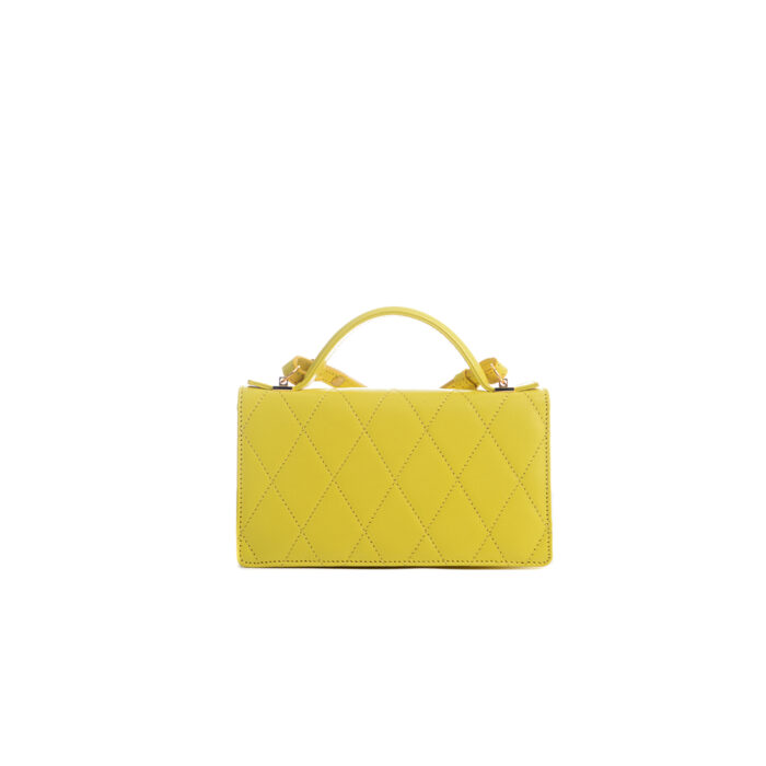 Lara leather handbag - Yellow - Image 3