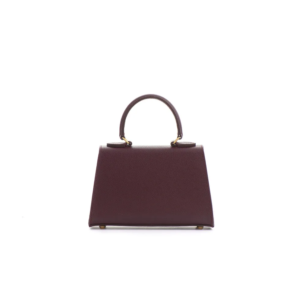 Licia leather handbag - Bordeaux - Carbotti