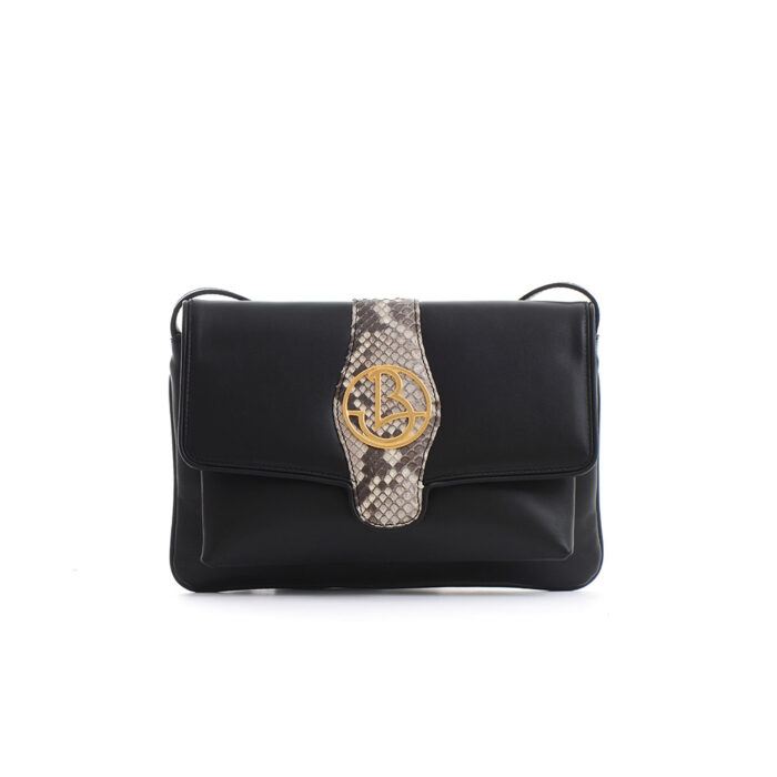 Borsa in pelle Michela - Tresor nero / serpente roccia - immagine 2