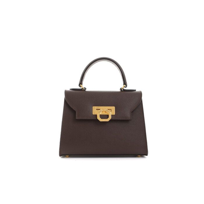 Erika leather handbag - Brown - Image 3