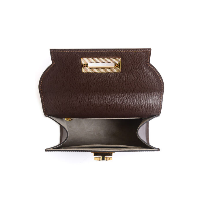 Erika leather handbag - Brown - Image 5