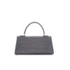 Masami leather handbag - Croco Grey - Image 5