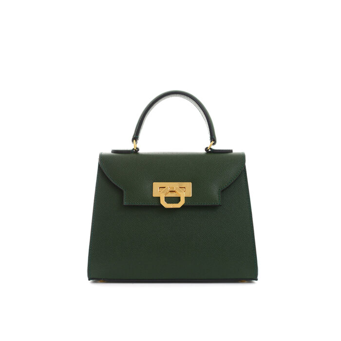 Loren leather handbag - Green - Image 2