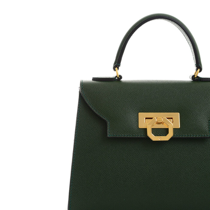 Loren leather handbag - Green - Image 3