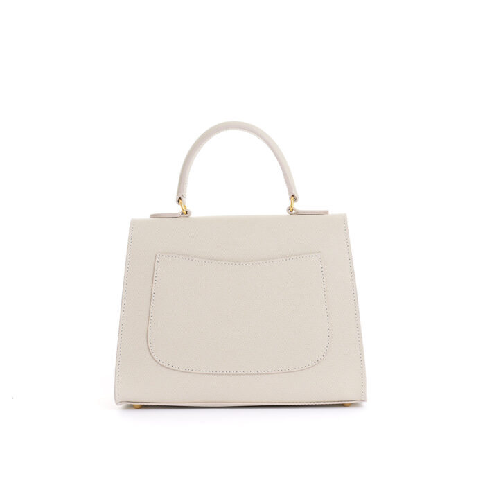 Loren leather handbag - Beige - Image 5