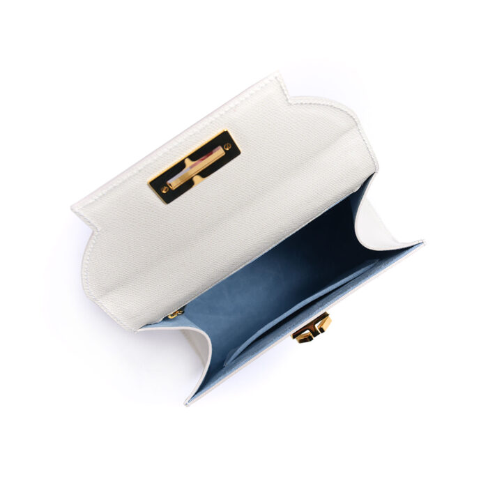 Loren leather handbag - Beige - Image 4