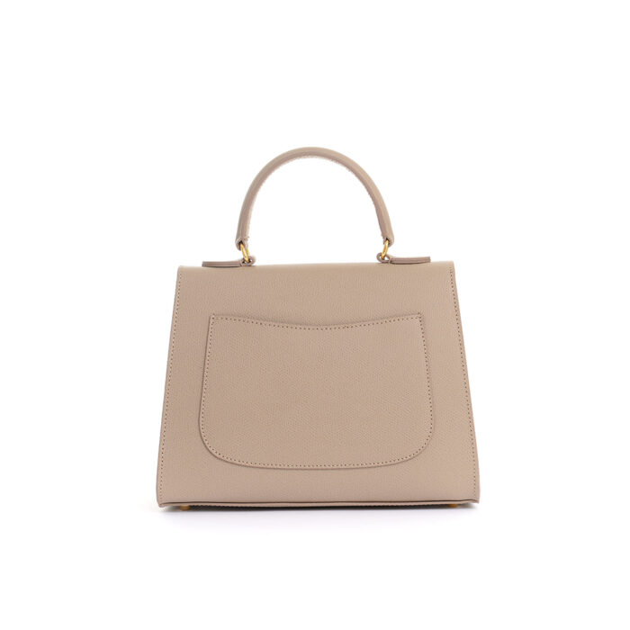 Loren leather handbag - Taupe - Image 5
