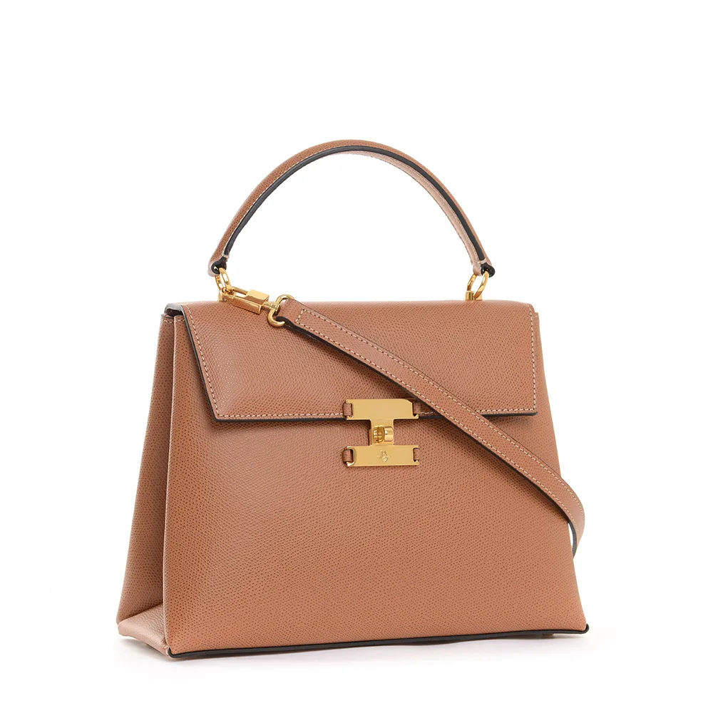 New Lady leather handbag - Tan - Carbotti