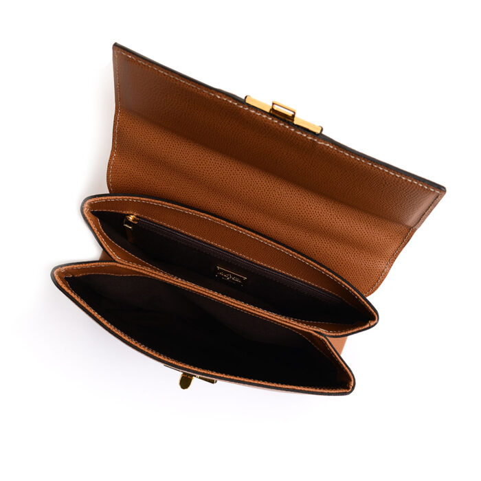 New Lady leather handbag - Tan - Image 5