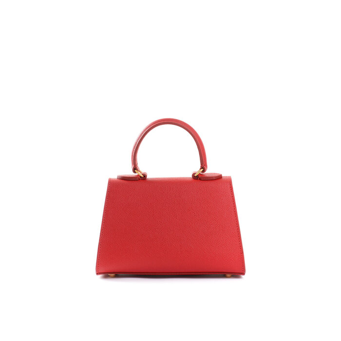 Licia leather handbag - Red/Pony red - Image 4