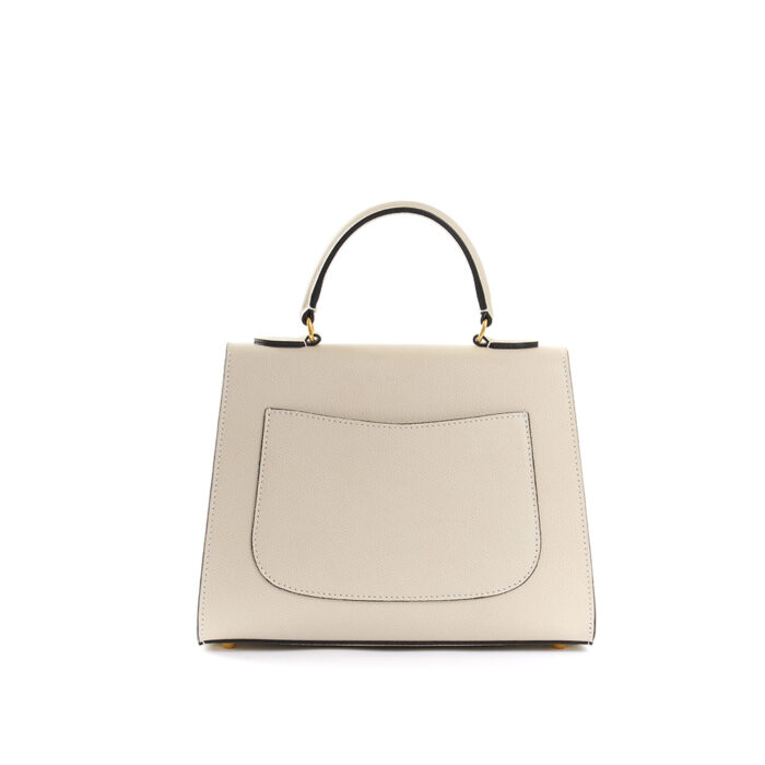Loren leather handbag - Beige/Dark brown - Image 2