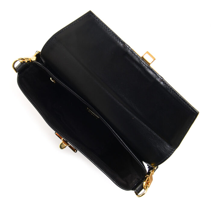 Audrey midi leather handbag - Black - Image 5