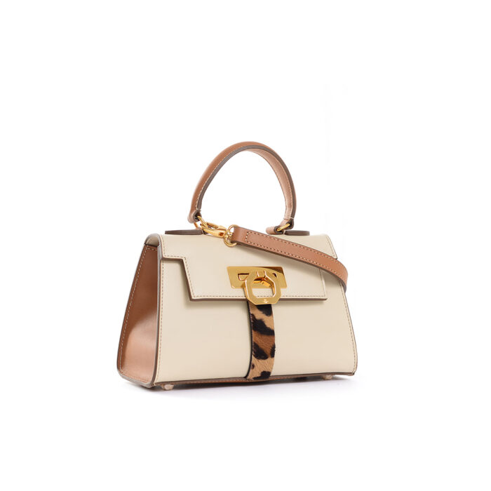 Licia 241V2 beige calfskin/tan pony leopard