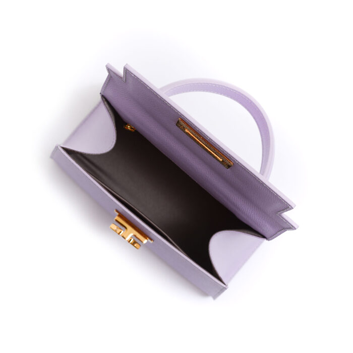Greta leather handbag - Lavanda 30 - Image 5