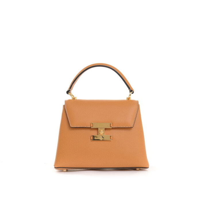 Diana leather handbag - Honey - Image 2