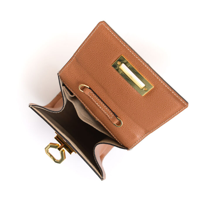 Valentina leather handbag - Tan - Image 5