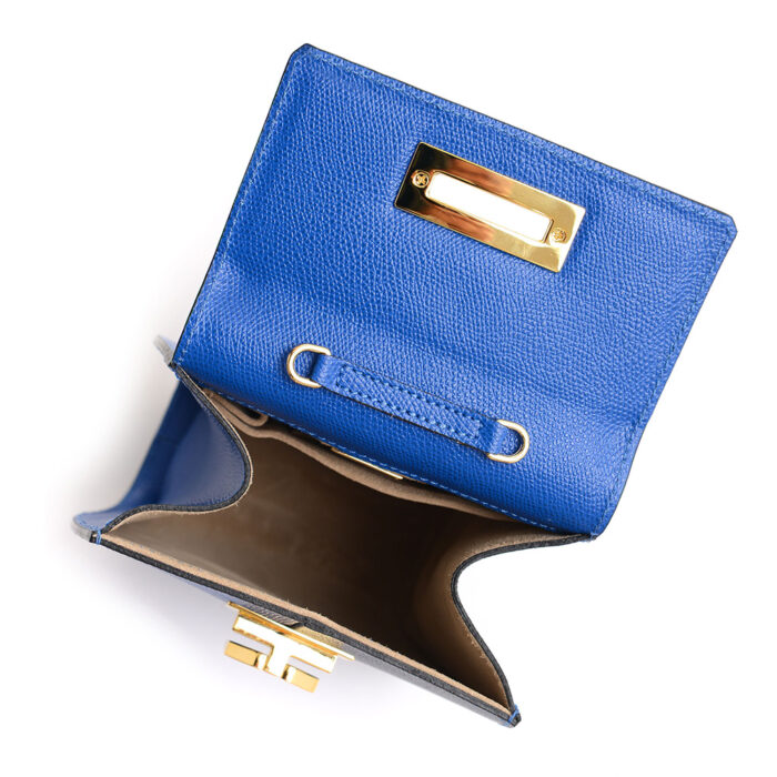 Valentina leather handbag - Twin bluette 18/blue 19 - Image 4