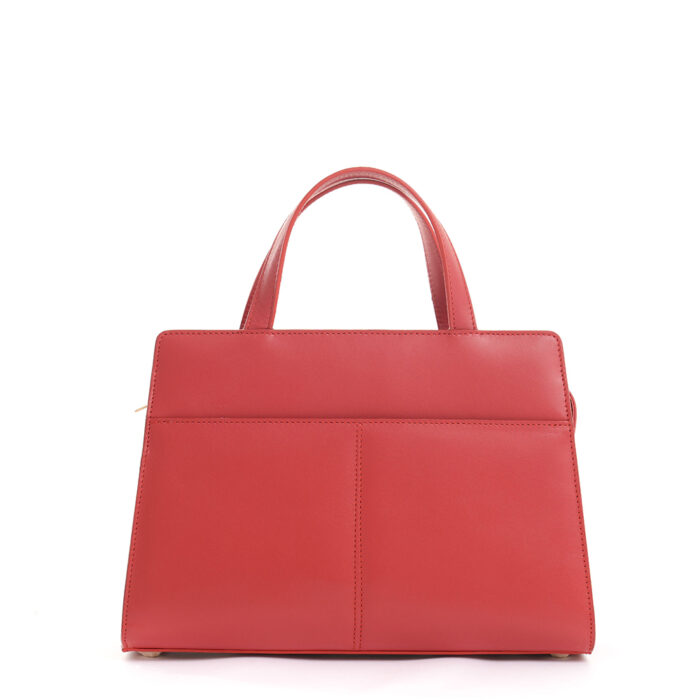 Ines leather handbag - Trill red - Image 2