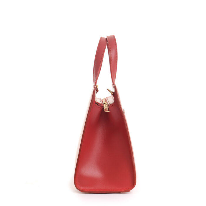 Ines leather handbag - Trill red - Image 4