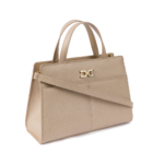 Ines leather handbag taupe 99