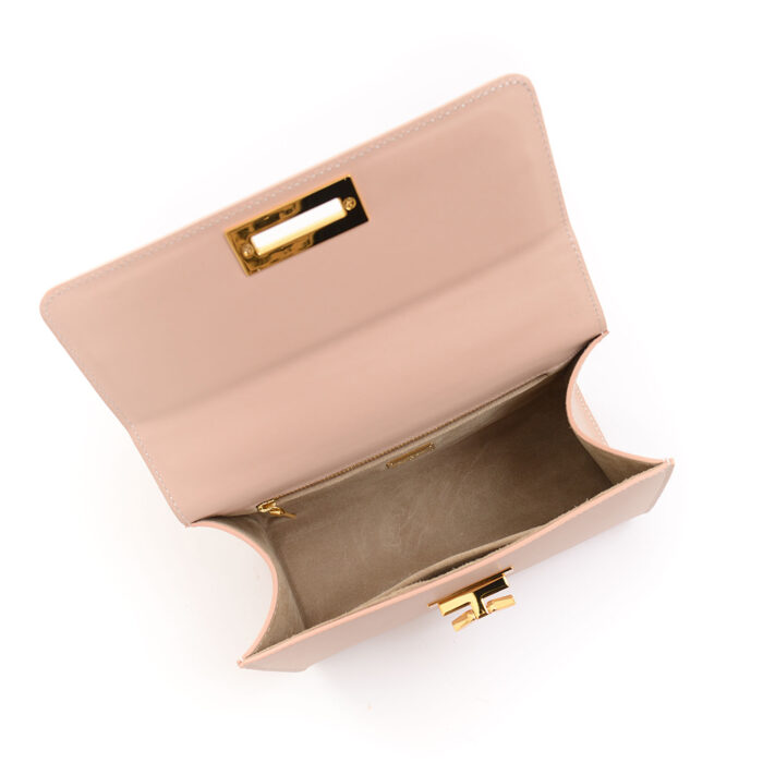 Sofia leather handbag - Lush calfskin nude - Image 5