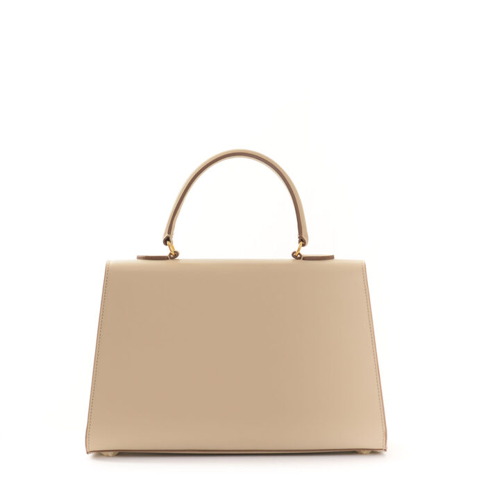 Valeria leather handbag - Lush calfskin oyster - Image 4