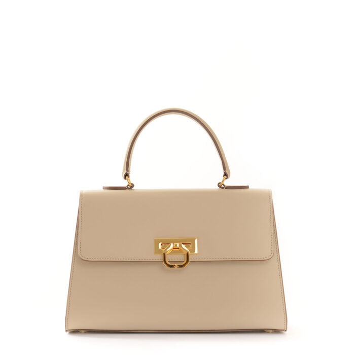 Valeria leather handbag - Lush calfskin oyster - Image 2