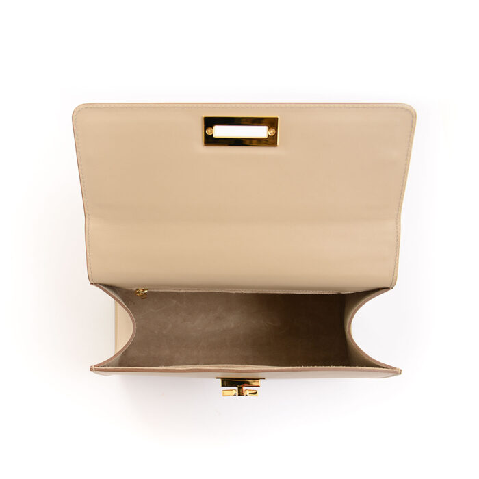 Valeria leather handbag - Lush calfskin oyster - Image 5