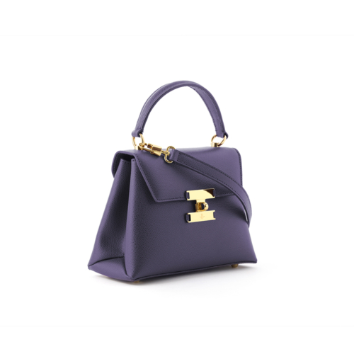 Diana leather handbag plum
