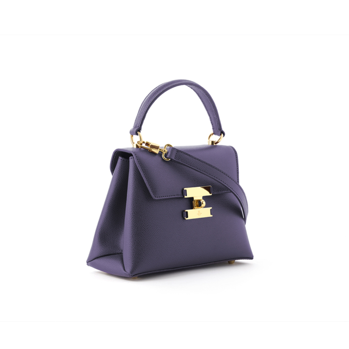 Diana leather handbag plum