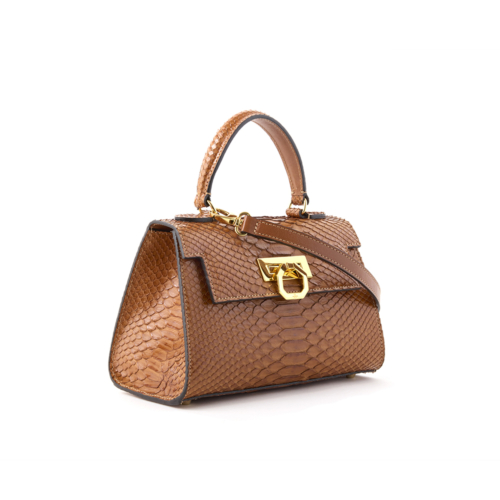 Greta python handbag