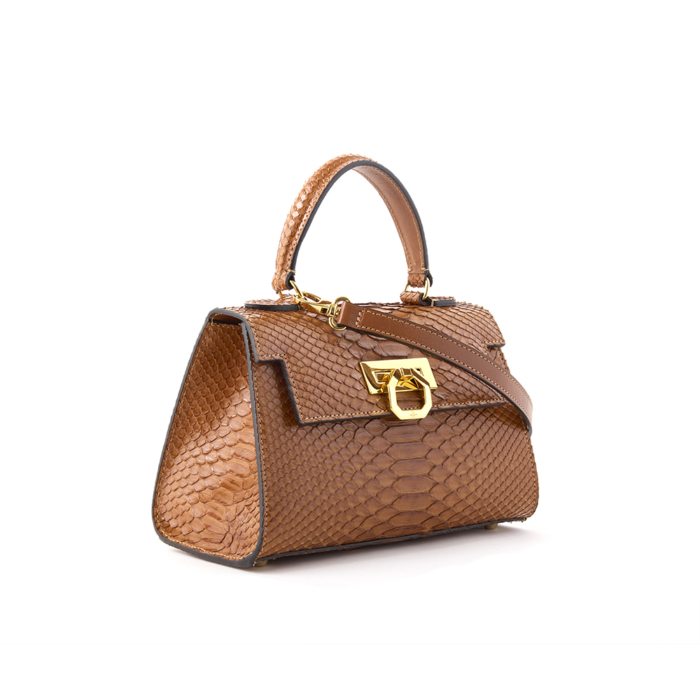 Greta python handbag
