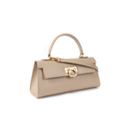 Masami leather handbag taupe