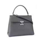 New Lady leather handbag dark grey