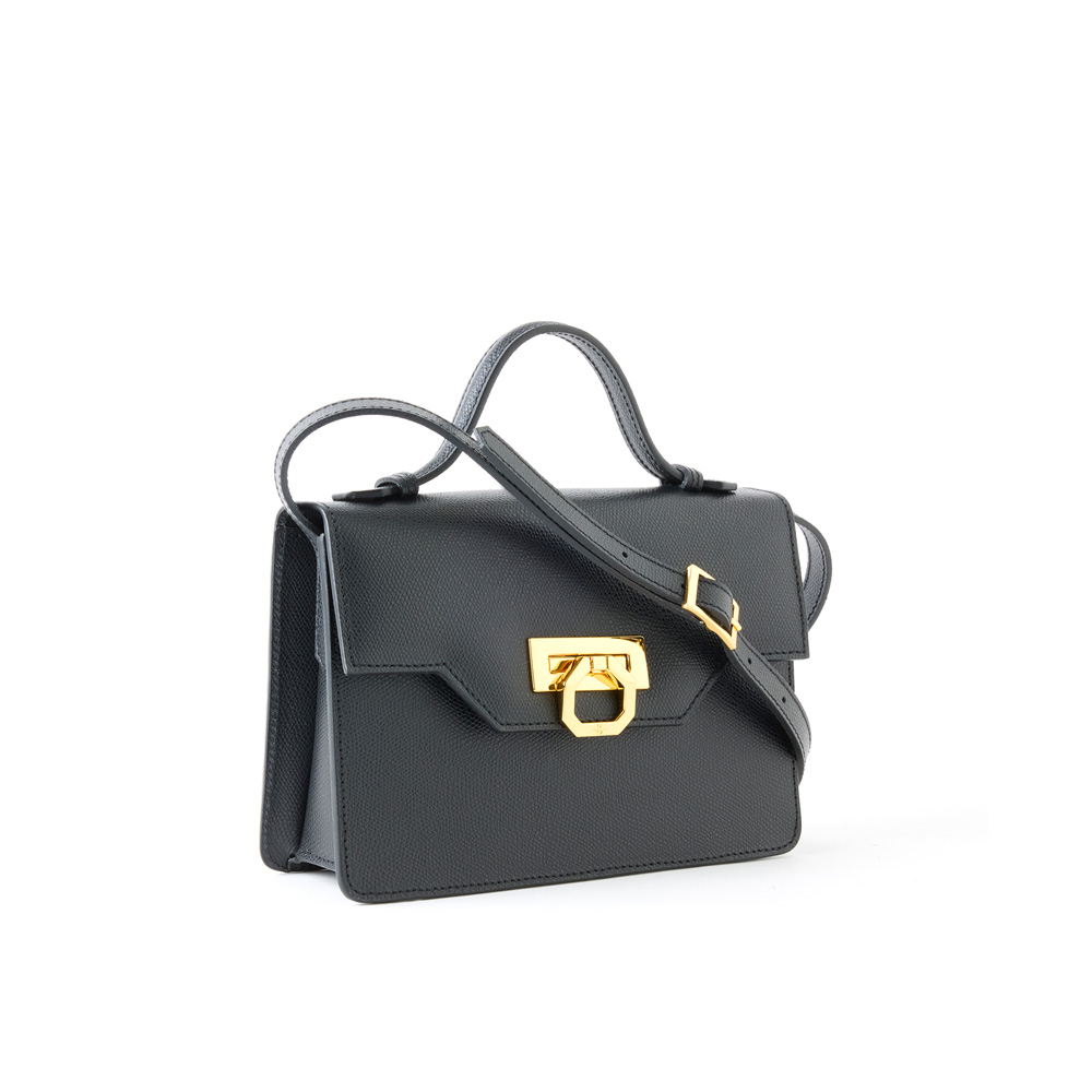Giulia leather handbag black