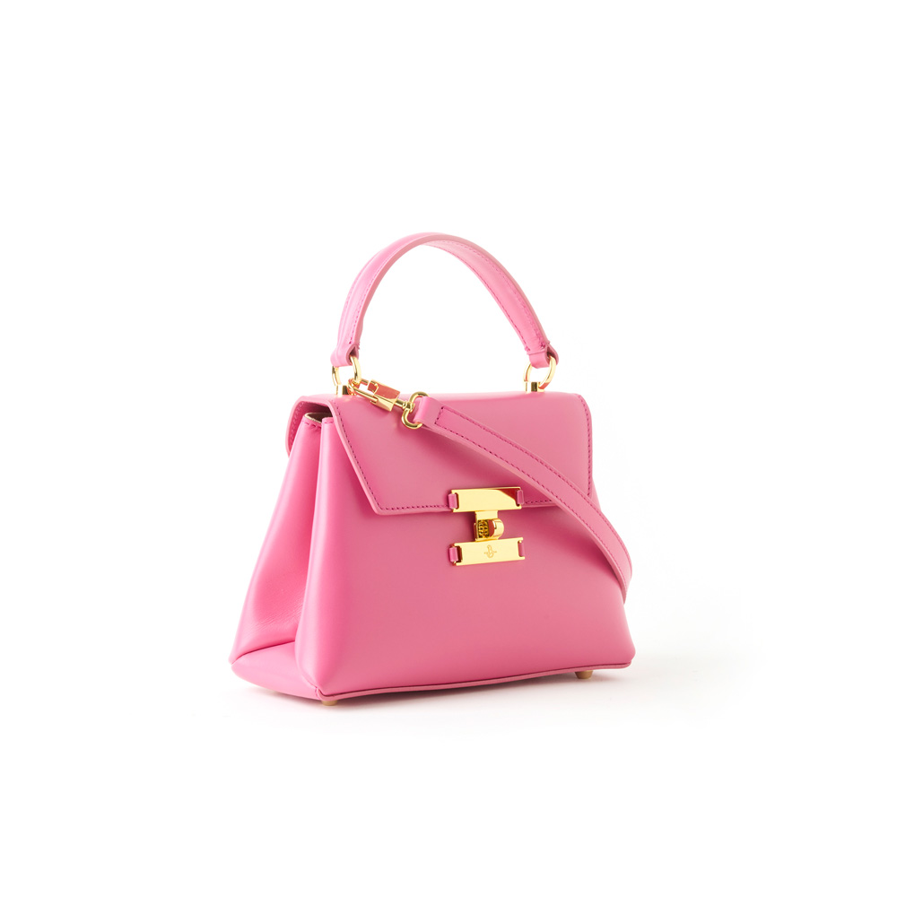 Diana leather handbag lush fuchsia