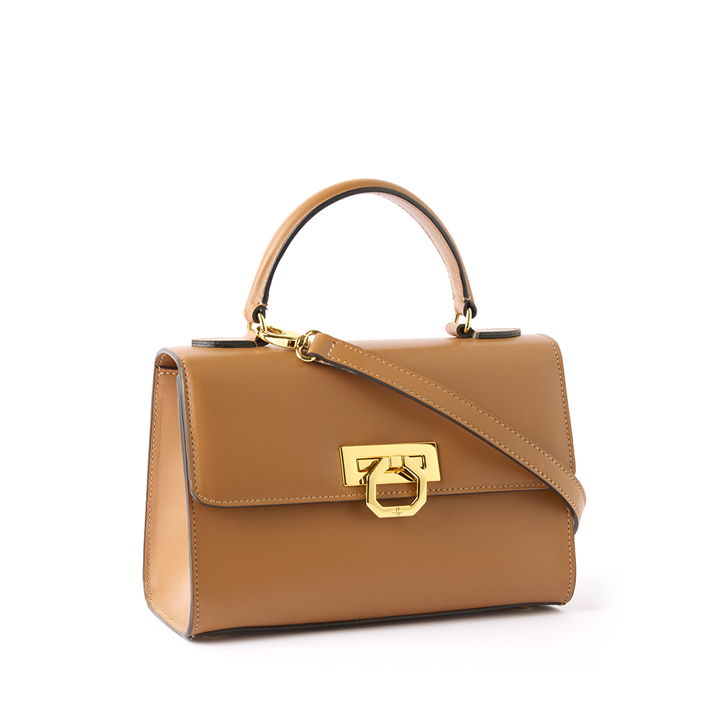 Sofia calfskin tan handbag