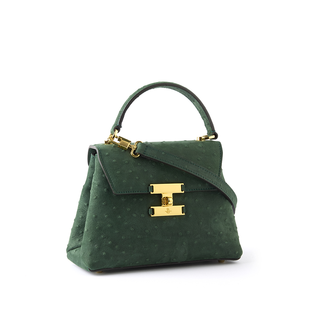 Diana leather handbag ostrich green